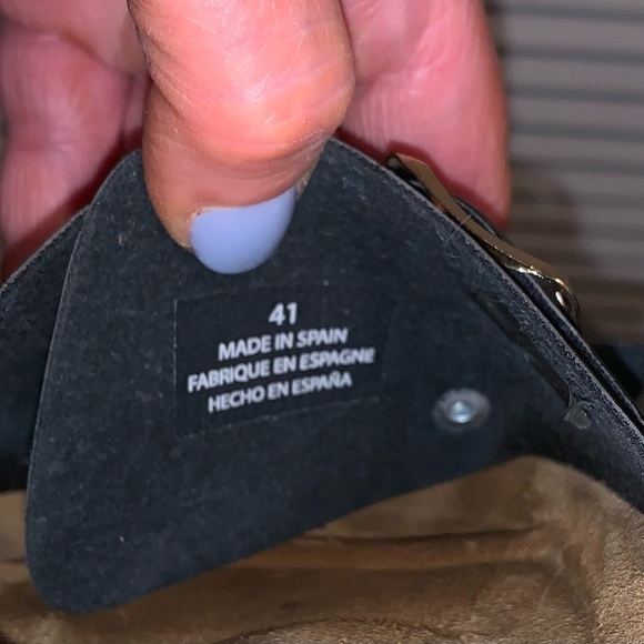 FREE PEOPLE CARAVELLE PLATFORM SLIDE SANDALS IN BLACK BUCKLE - Picture 5 of 11